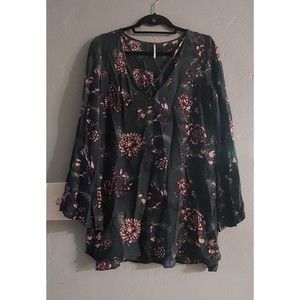 Free People Tops Tunic Women Size S,,long Sleeve Flared,Rayón,17 Inch Of Armp To